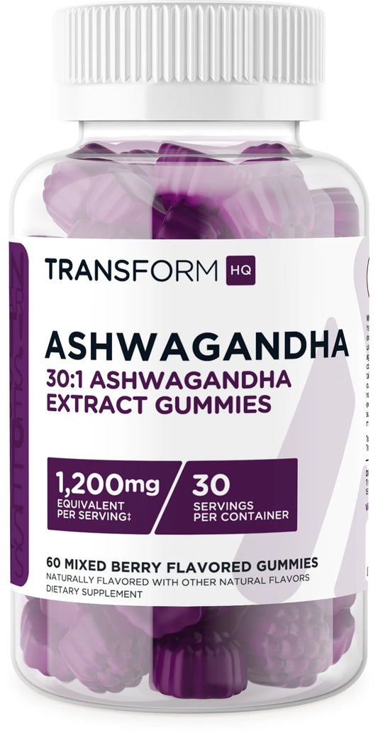 Ashwagandha Gummies 1,200Mg, 60 Gummies - Ashwagandha Herbal Extract Supplement - 30 Servings, Gluten Free, Non-Gmo