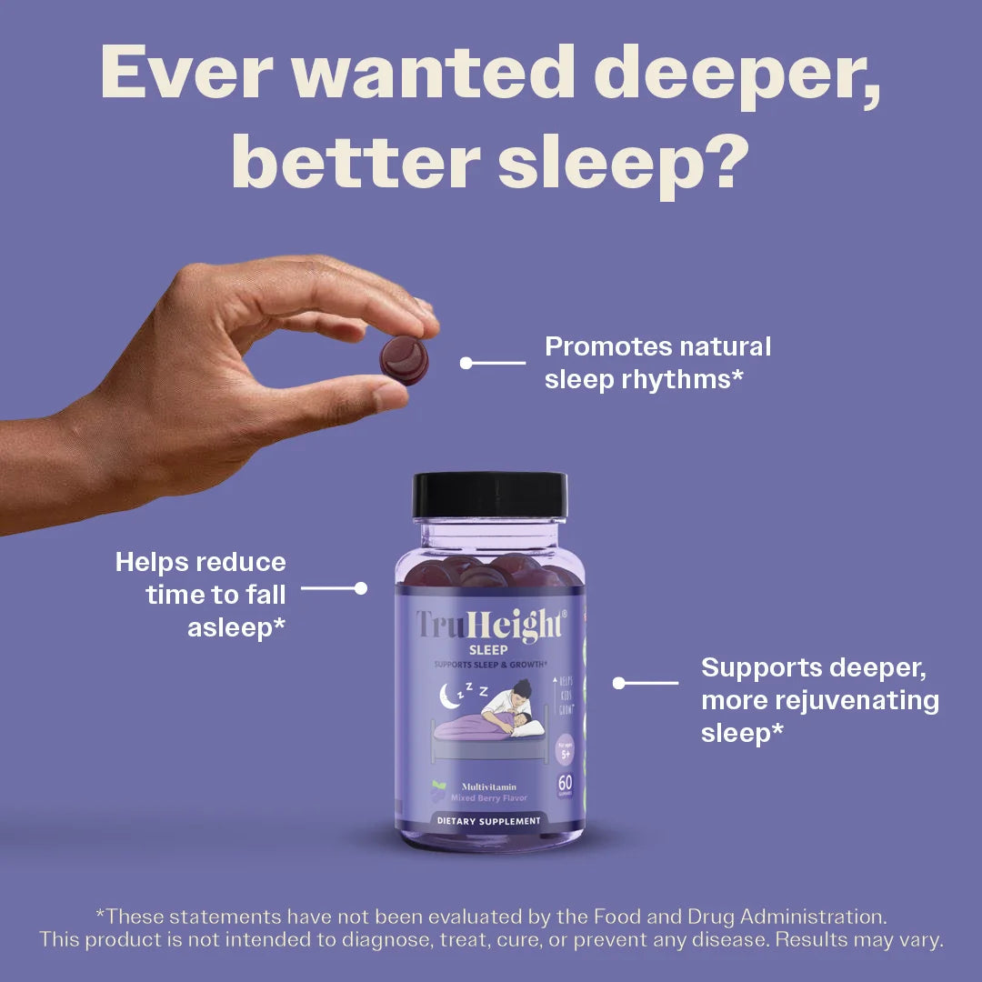 Sleep Gummies - Kids & Teen Natural Sleep Aid for Maximum Growth - Pediatric Recommended - Kids Melatonin Gummy - Melatonin, Ashwagandha, L Theanine, Lemon Balm, Ages 4+, Mixed Berry Flavor