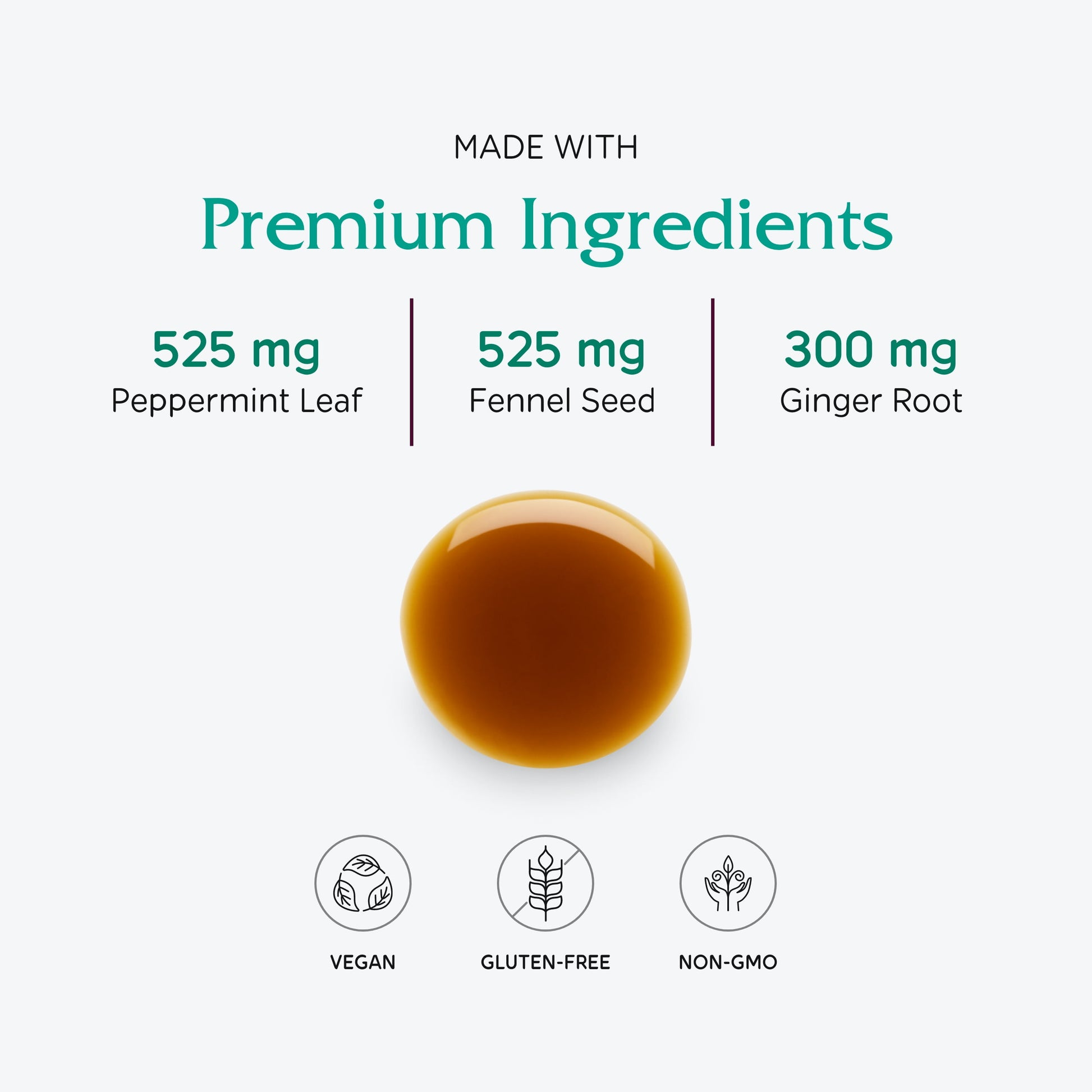 Digestion Tonic, Gas and Bloating Relief Supplement, Organic, Improve Digestive Function & Gut Health, for Women & Men, Peppermint Oil Fennel Ginger & Aloe Vera Vegan, 4 Oz