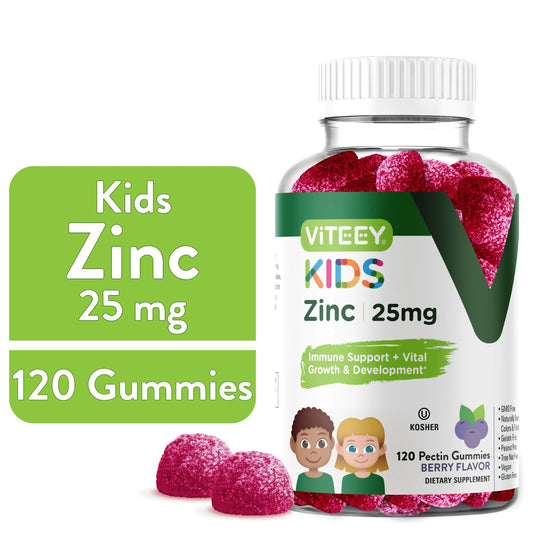 Kids Zinc Gummies 25Mg, Kids Immune Support, Berry Flavor, 120 Count