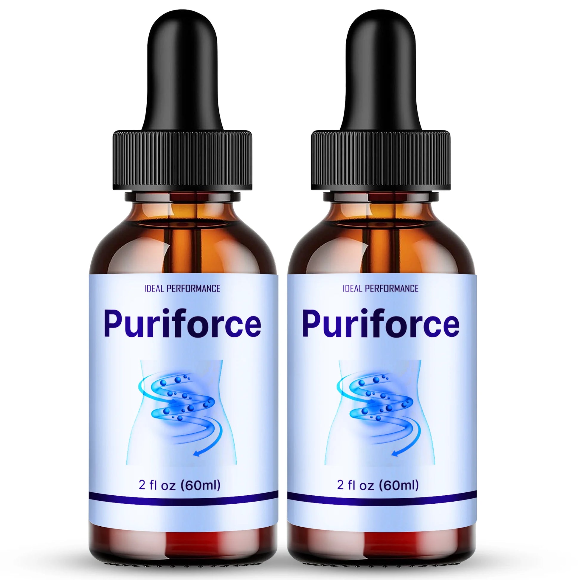 Puriforce Drops, Premium Puriforce Supplement Droppers - Maximum Strength, All Natural Liquid Formula to Maintain Overall Well-Being and Healthy Body, Official Puri Force Support Reviews (2 Pack)