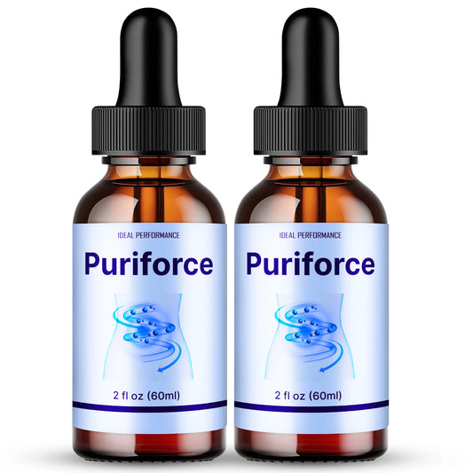 Puriforce Drops, Premium Puriforce Supplement Droppers - Maximum Strength, All Natural Liquid Formula to Maintain Overall Well-Being and Healthy Body, Official Puri Force Support Reviews (2 Pack)