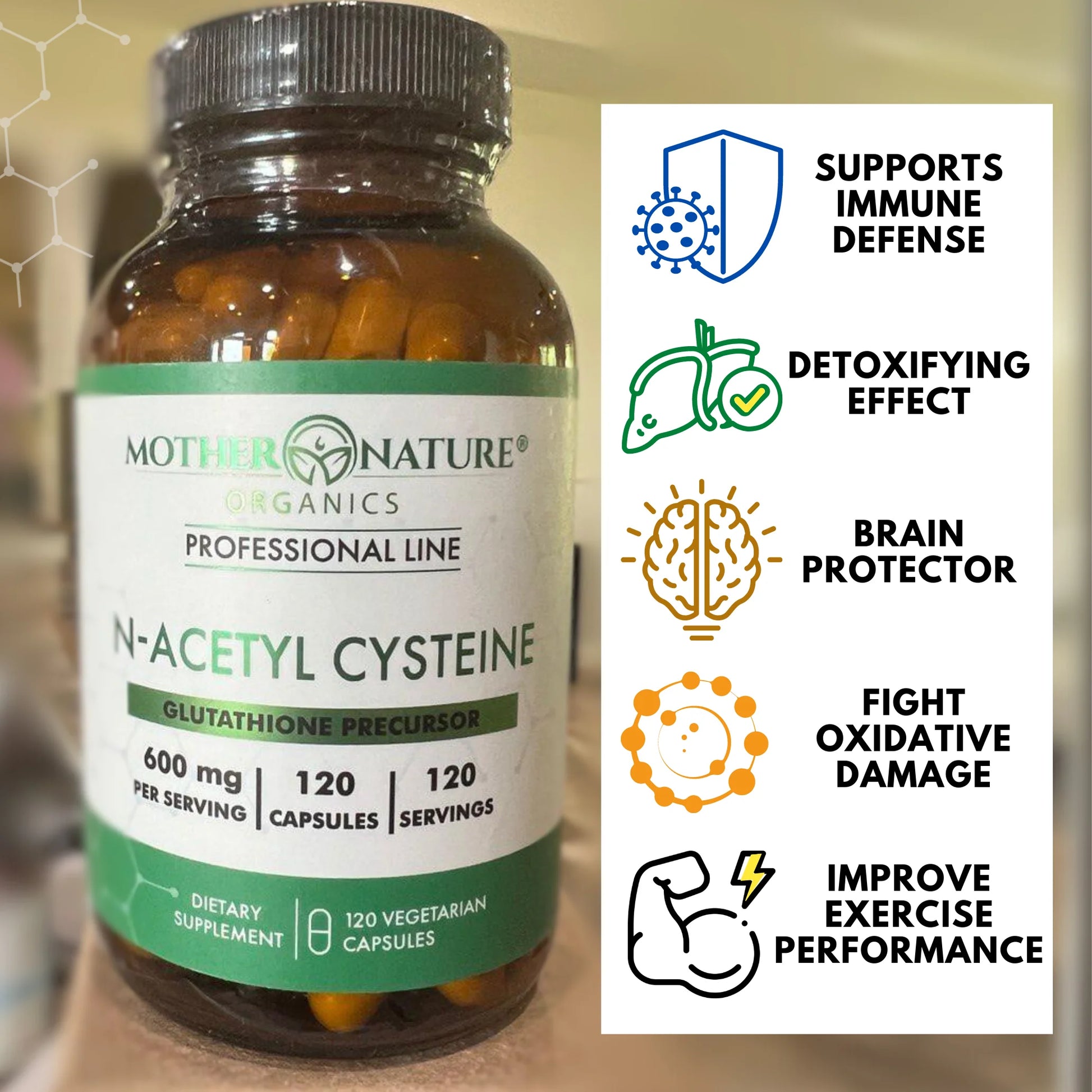 High-Potency Vegan N-Acetyl-L-Cysteine Supplement, 600Mg, 120 Count