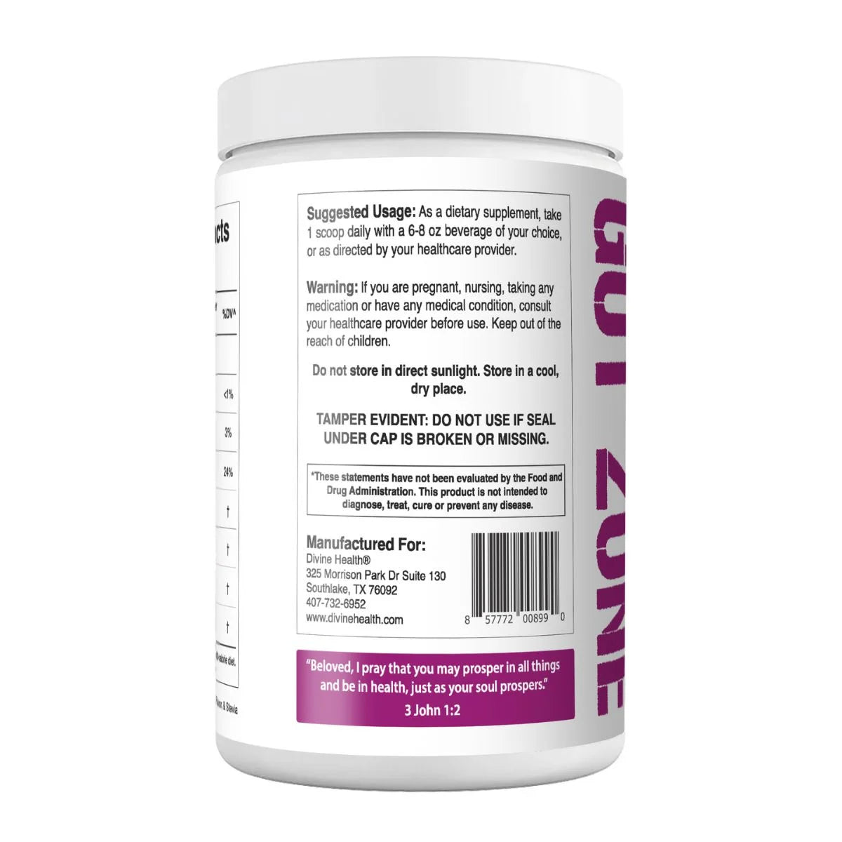 Dr Colbert MD Fiber Zone Powder | Berry Flavor | Prebiotics, Isoluble & Soluble Fiber | Psyllium Husk | Inulin | Recommended in Keto Zone Diet & Healthy Gut Zone | 19 Oz