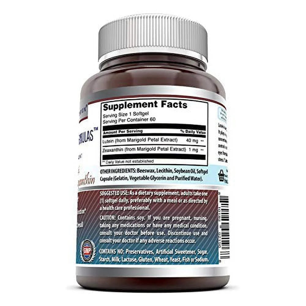 Lutein 40 Mg with Zeaxanthin 1600 Mcg- 60 Softgels