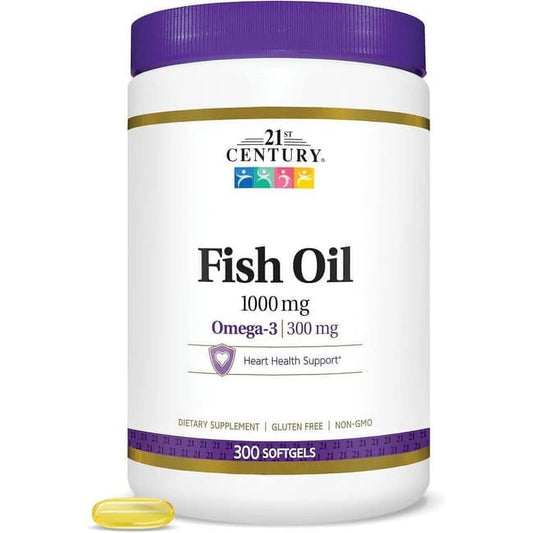 Omega-3 Fish Oil Softgels, 1000 Mg, 300 Count